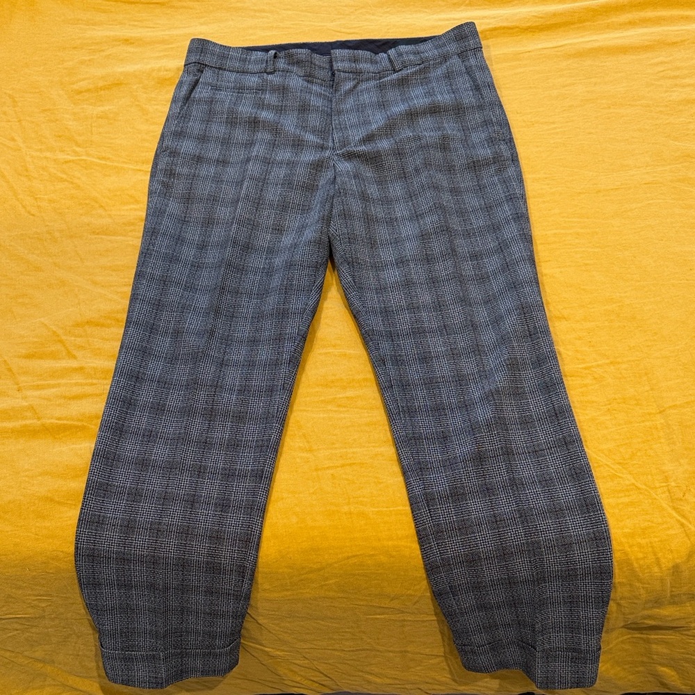 Club Monaco Charcoal Checkered Dress Pants